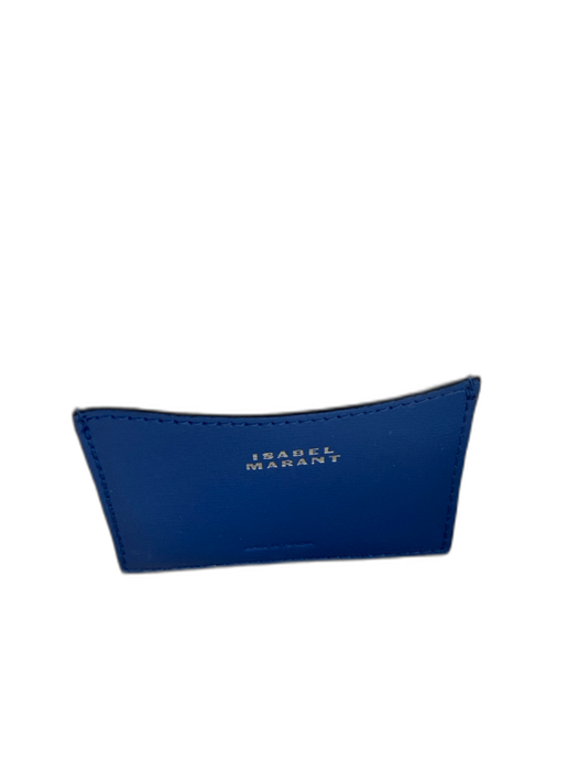 Isabel Marant Blue Leather Zip Top Studded Crescent Shoulder Bag Blue / XS