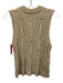 Marie Oliver Size S Beige & Gold Cotton Blend Coated Chunky Knit Sleeveless Top Beige & Gold / S