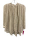 sessun Size S Beige, Gold, Brown Viscose Blend Stripe Long Sleeve Top Beige, Gold, Brown / S