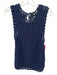 Caballero Size S Navy Blue Acrylic Blend Chunky Knit scallop trim Sleeveless Top Navy Blue / S