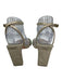 Loeffler Randall Shoe Size 8.5 pale gold & multi Leather Rhinestone Sandals pale gold & multi / 8.5