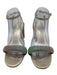 Loeffler Randall Shoe Size 8.5 pale gold & multi Leather Rhinestone Sandals pale gold & multi / 8.5