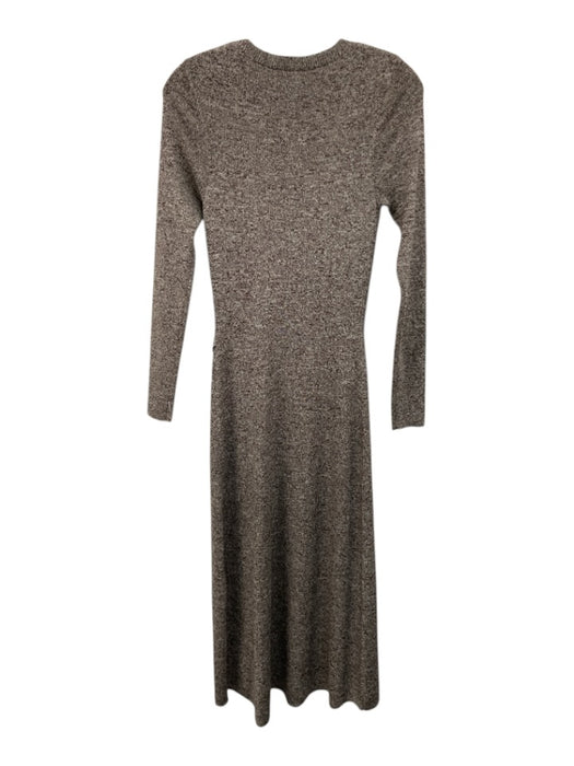 Baum und Pferdgarten Size S Brown & Cream White Viscose Blend Heathered Dress Brown & Cream White / S