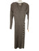 Baum und Pferdgarten Size S Brown & Cream White Viscose Blend Heathered Dress Brown & Cream White / S