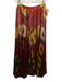 Ulla Johnson Size 2 Red, Yellow & Multi Polyester Satin Abstract Print Skirt Red, Yellow & Multi / 2