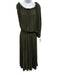 A.L.C. Size S Army Green Polyester Accordion Pleats One Shoulder Dress Army Green / S