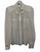Secular Size XS Cream White Tencel Semi Sheer Long Sleeve Button Up Shirt Top Cream White / XS