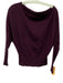 Simkhai Size XS Purple Wool Blend Knit Asymmetric Boat Neck Ribbed Hem Sweater Purple / XS