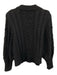 Tuckernuck Size S Black Cotton Blend Cable Knit Ribbed Hem Button Front Sweater Black / S