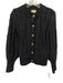 Tuckernuck Size S Black Cotton Blend Cable Knit Ribbed Hem Button Front Sweater Black / S
