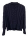 Tuckernuck Size S Navy Blue Cotton Blend Cable Knit Ribbed Hem Cardigan Sweater Navy Blue / S