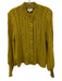 Tuckernuck Size S Chartreuse Yellow Cotton Blend Cable Knit Ribbed Hem Sweater Chartreuse Yellow / S