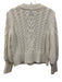 Tuckernuck Size S Cream White Cotton Blend Cable Knit Ribbed Hem Sweater Cream White / S