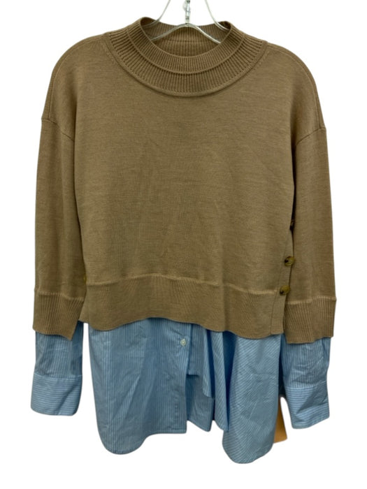 Veronica Beard Size XS Beige, Blue & White wool & cotton blend Knit Striped Top Beige, Blue & White / XS