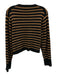 J. Crew Size XS Black & Brown Cotton Knit Striped Button Front Cardigan Sweater Black & Brown / XS