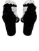 Chloe Shoe Size 38.5 Black Leather Upper Suede Scalloped Edge Ankle Buckle Pumps Black / 38.5