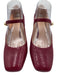 J. Crew Shoe Size 8.5 Burgundy Red Leather Upper Snakeskin Embossed Pumps Burgundy Red / 8.5
