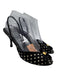 Reformation Shoe Size 9 Black & Cream White Satin Upper Polka Dots Slingbacks Black & Cream White / 9