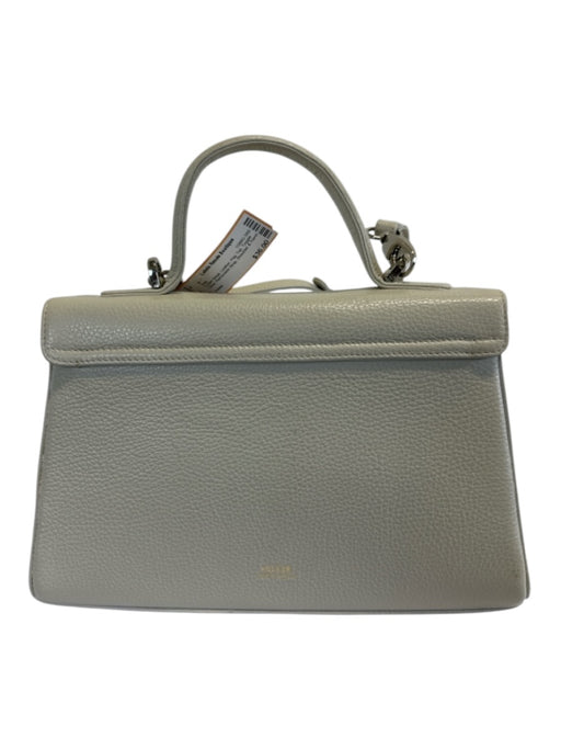 Volver Cream Beige Leather Flap Top Toggle Close Removable Strap Bag Cream Beige