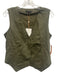 Quince Size S Olive Green Linen Button Front V Neck Sleeveless Vest Top Olive Green / S
