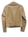 By Anthropologie Size S Beige PU Leather Zip Front Zip Pocket Moto Jacket Beige / S
