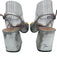 Gucci Shoe Size 38.5 Silver Leather Upper Metallic Horsebit Slingbacks Silver / 38.5