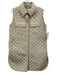 Ann Mashburn Size Small Light Gray Polyester Snap Button Quilted Collar Vest Light Gray / Small
