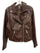 By Anthropologie Size Small Dark Brown Polyester Long Sleeve Zip Front Jacket Dark Brown / Small