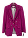 Veronica Beard Size 2 Magenta Pink Polyester Blend Long Sleeve One Button Jacket Magenta Pink / 2