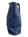 Prada Navy Blue Leather Top Handle Triangle Logo Crossbody Strap Tote Bag Navy Blue / XL