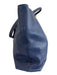 Prada Navy Blue Leather Top Handle Triangle Logo Crossbody Strap Tote Bag Navy Blue / XL