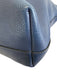 Prada Navy Blue Leather Top Handle Triangle Logo Crossbody Strap Tote Bag Navy Blue / XL