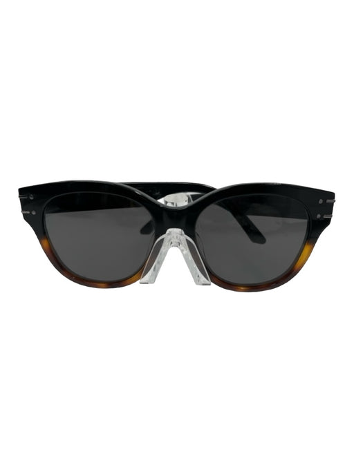 Christian Dior Black & Brown Acetate Tortoise Sunglasses Black & Brown