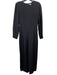 Tibi Size 6 Black Silk Wide Leg Long Sleeve Open Back Fringe Belt Jumpsuit Black / 6