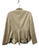 Tory Burch Size 2 Beige & Multi Silk Embroidered Floral Front Zip Jacket Beige & Multi / 2