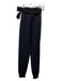 Self Portrait Size 4 Black Viscose Blend Knit Pockets Belted Jogger Pants Black / 4