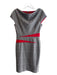 Escada Size 34 Grey & Red Wool Blend Sleeveless Cowl Neck Back Zip plaid Dress Grey & Red / 34