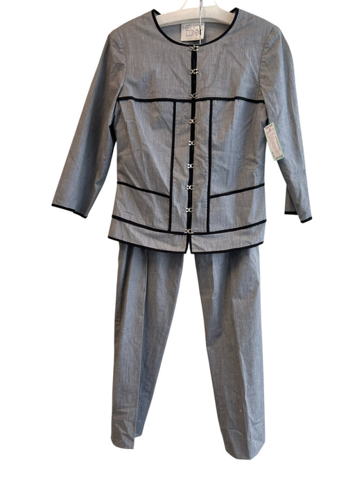 Helios & Luna Size 4 Gray No Fabric Tag Hook & Eye Ribbon Detail Pant Set Gray / 4
