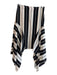 Joie Size 2 Black & White Silk Striped Side Zip Asymetric Hemline Skirt Black & White / 2