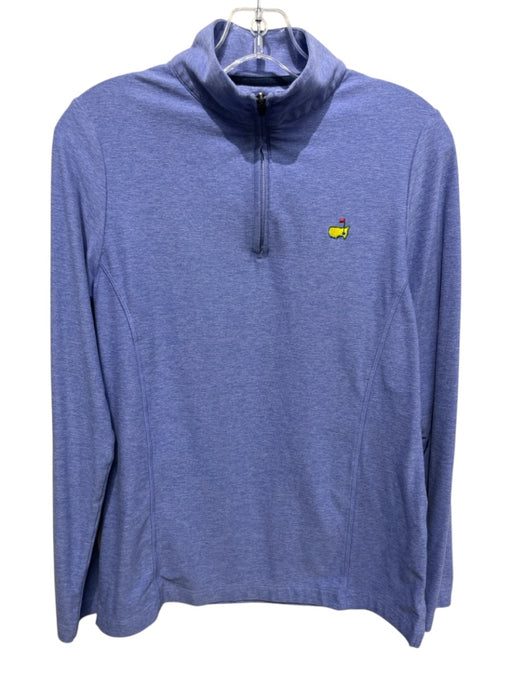 Peter Millar Masters Size M Purple Pullover Heathered Quarter Zip Top Purple / M