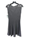 Milly Size S Gray Viscose Knit Cut Out Boat Neck Sleeveless Dress Gray / S