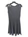 Milly Size S Gray Viscose Knit Cut Out Boat Neck Sleeveless Dress Gray / S