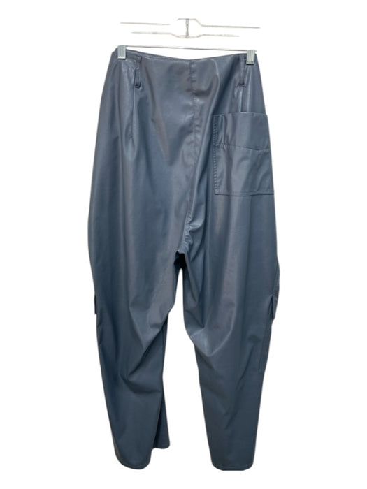 Tanya Taylor Size 18 Slate Gray Polyester Pleated Pockets Cargo Pants Slate Gray / 18