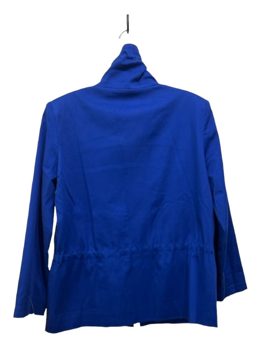 Patrick Christopher Size PM Cobalt Blue Cotton Blend Drawstring Collar Jacket Cobalt Blue / PM
