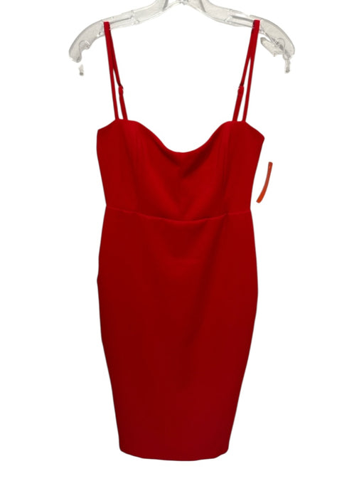 Nookie Size S Red Polyester Blend Spaghetti Strap Boned Back Zip Dress Red / S