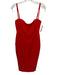 Nookie Size S Red Polyester Blend Spaghetti Strap Boned Back Zip Dress Red / S