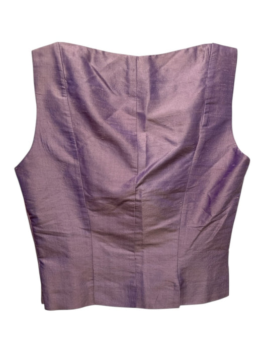 Tara Jarmon Size 36 purple & pink Silk Side Zip Jacquard Straight Leg Pant Set purple & pink / 36