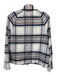 Dylan Size S Blue, White &  Brown Collar Plaid Zip Up Shacket Jacket Blue, White &  Brown / S