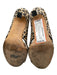 Manolo Blahnik Shoe Size 35 Beige, Tan, Black Suede Animal Print Peep Toe Pumps Beige, Tan, Black / 35
