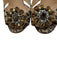 Manolo Blahnik Shoe Size 35 Beige, Tan, Black Suede Animal Print Peep Toe Pumps Beige, Tan, Black / 35